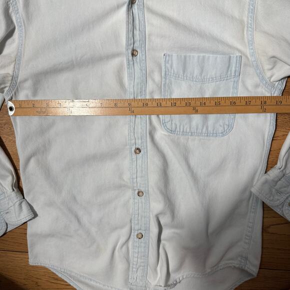 Vintage Gap Chambray Button Up Shirt SZ XS Light Wash Classic Casual - Picture 9 of 13